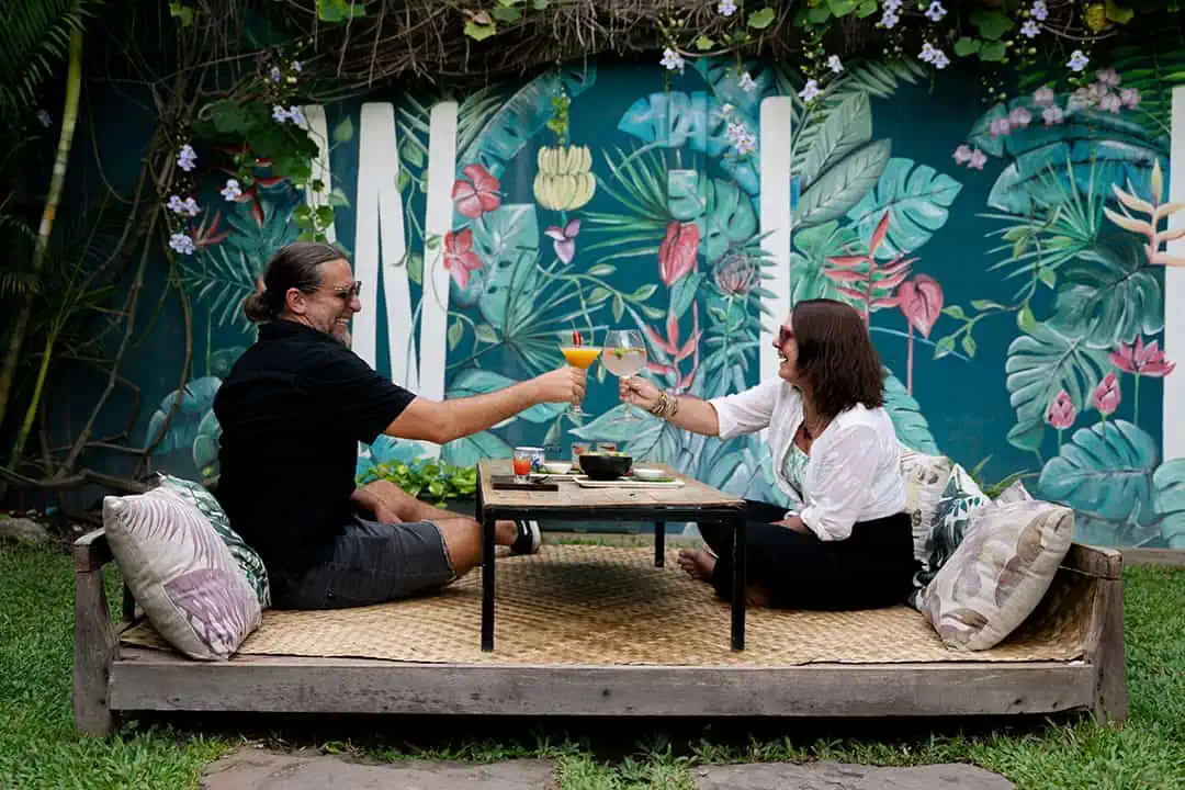 Enjoying Cocktails at Wild Siem Reap