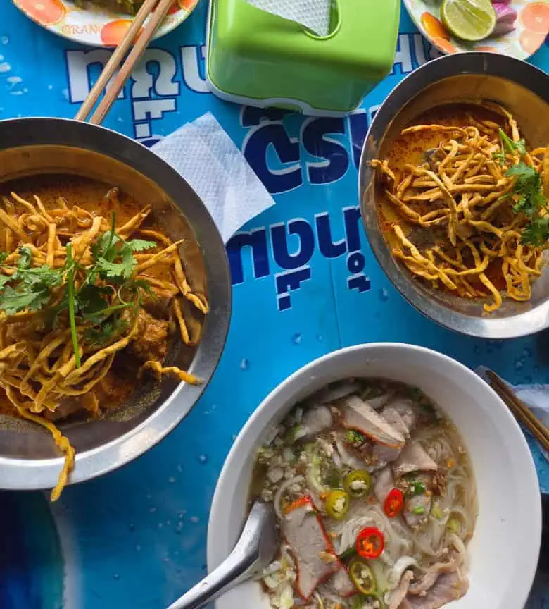 Local Breakfast Khao Soi or Noodle Soup