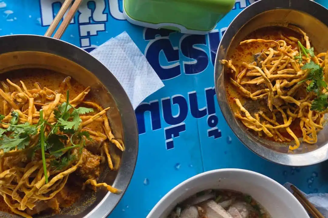 Local Breakfast Khao Soi or Noodle Soup